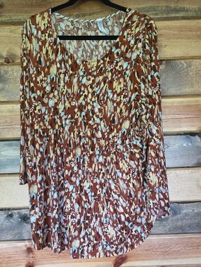 Women’s Rust Multi-Spot Tiered A-Line Skirt